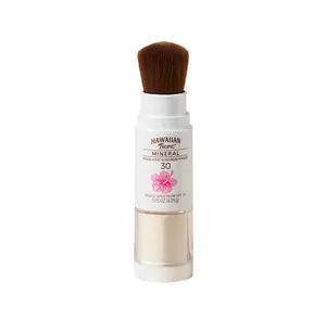 Hawaiian Tropic Mineral Powder Sunscreen Brush SPF 30 | Beach Essentials, Zinc Oxide Mineral Sunscreen Powder SPF, Face Sunblock Travel Size, Brush On Sun Screen Protector for Face and Body, 0.15oz