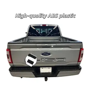 3D tailgate lettering badge insert for the 2021, 2022, 2023, 2024, and 2025 Ford F-150. Black American flag design. Made of tough ABS plastic with 3M grip, it's durable enough to withstand rain, mud, and the sun. Eye-catching and unbreakable.