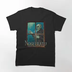 Nosferatu T-Shirt Classic Horror Movie Tribute Graphic Tee Celebrating the Iconic Silent Film Nosferatu, Perfect for Vintage Horror Fans
