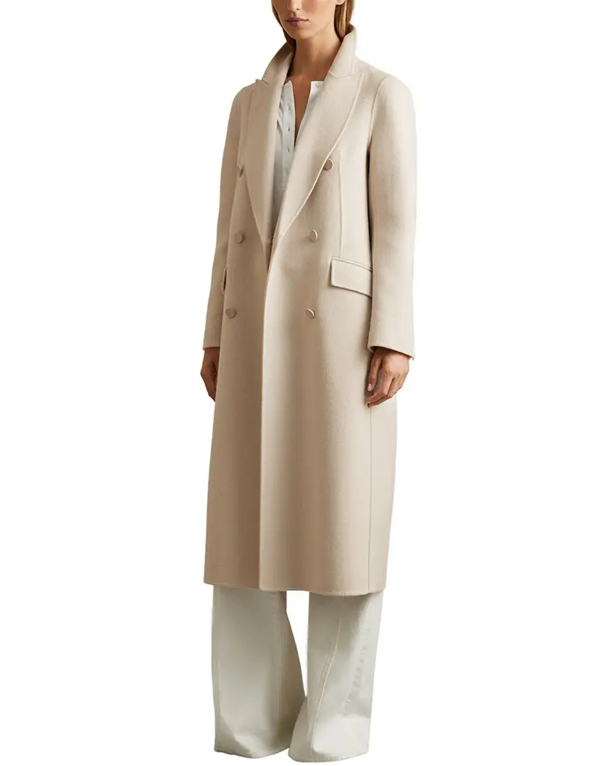 REISS Maeve Double-Bersted Blindseam Wool-Blend Coat
