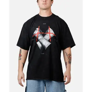 73Studio X WWE Wrestlemania 42 CM Punk T-Shirt Black Acidwash