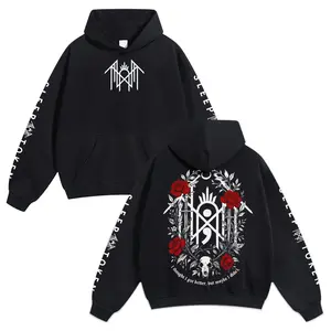 Sleep Token Unisex Hoodie for Autumn Winter Thick Warm Sleep Symbol Fan Style Retro Print Versatile for Ins Street Style Couples Outfits Top Choice for Boyfriend Gift Fabric Menswear Casual Fit