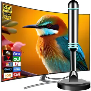 Digital Antenna for Smart TV Indoor, TV Antenna for Local Channels, Strong Magnetic Base TV Antenna Indoor for Easy Installation, Long Range Reception for 4k 1080p, Support All Smart/Old TVs (DT011-2)
