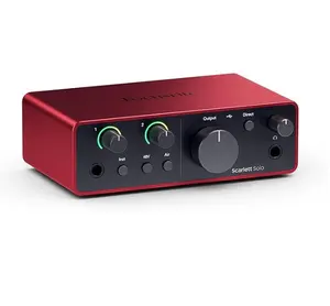 Focusrite Scarlett Solo 4th Gen USB Audio Interface, for the Guitarist, Vocalist, or Producer — High-Fidelity, Studio Quality Recording, and All the Software You Need to Record