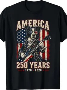 250 Years America Border Collie Patriotic USA 4Th