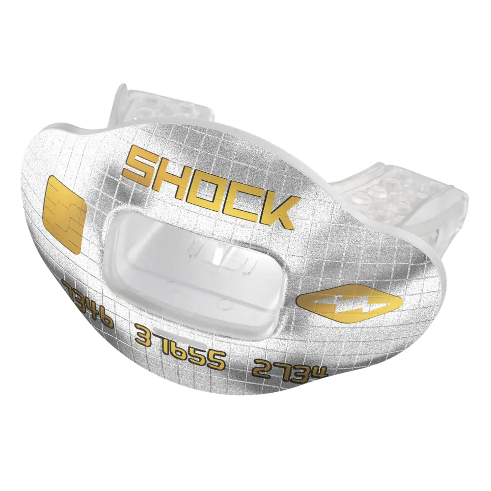 Shock Doctor Diamond Credit Card Max AirFlow Football Mouthguard - Enhanced Protection & Comfort with Extra Large Breathing Channel & Instant Fit