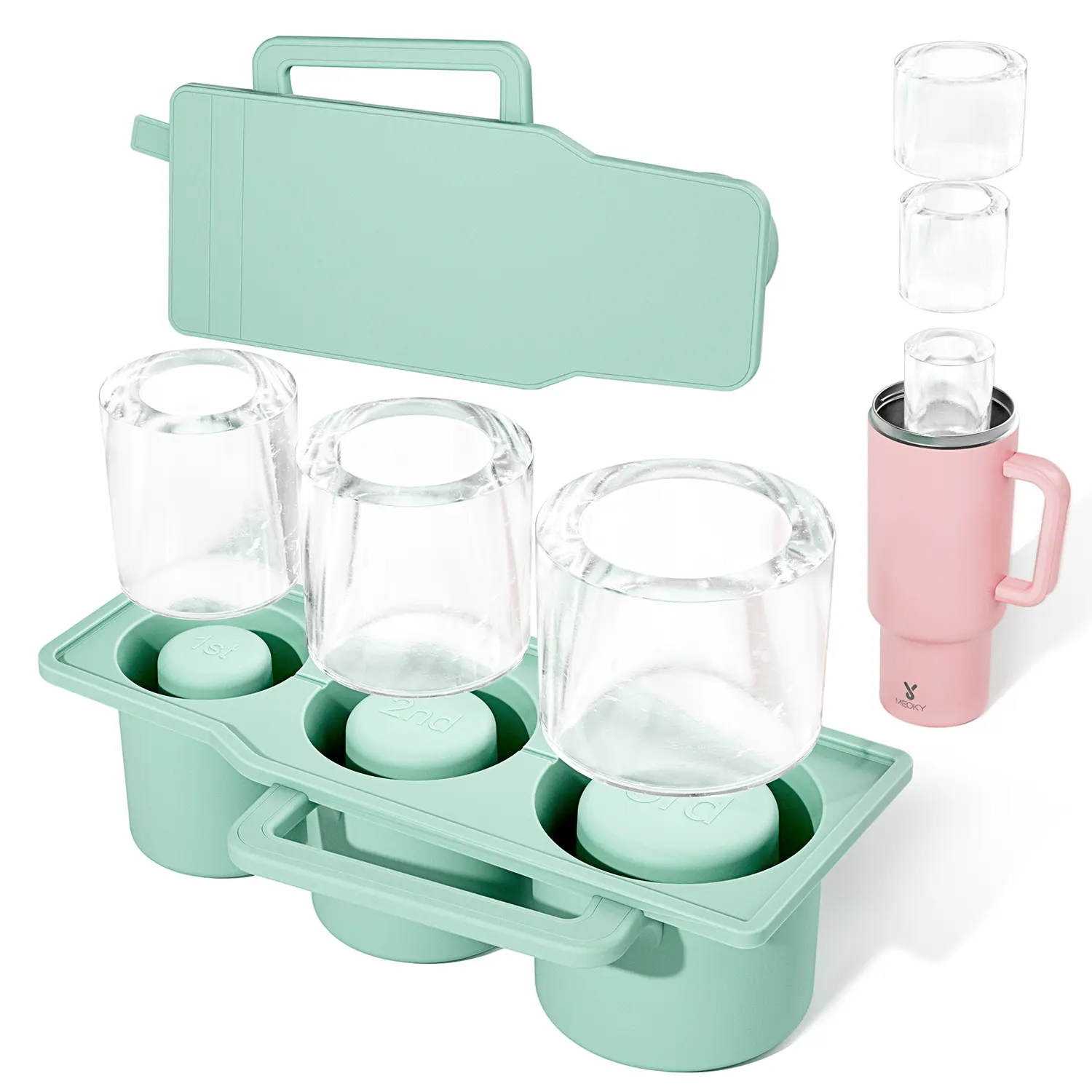 Silicone Ice Tray - Cyan