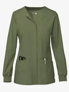 Butter-Soft STRETCH Women's 2-Pocket Long Sleeve Snap Front Scrub Jacket