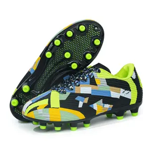 brooman Boys Girls Color Champ Firm Groud Soccer Cleats Kids Outdoor Football Shoes