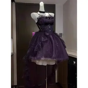 France Vintage Gothic Lolita Dress Set Women Harajuku Bow Ruffles Party Dress Female Elegant Korean Popular Clothes Summer