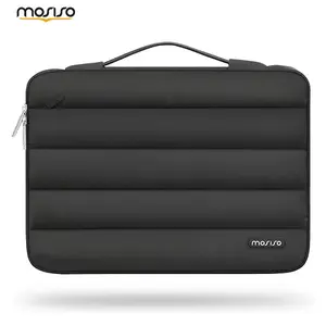 MOSISO Puffy Laptop Sleeve Bag 13–16 inch – 360° Shockproof Soft Case for MacBook Pro/Air, HP, Dell, Lenovo – Horizontal Side Open, Water-Resistant Briefcase with Handle, Lightweight for School, Commute, Travel, Men & Women