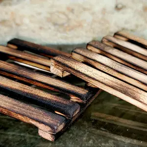 Reclaimed Lumber Coasters, Pallet Style, Charred  Finish