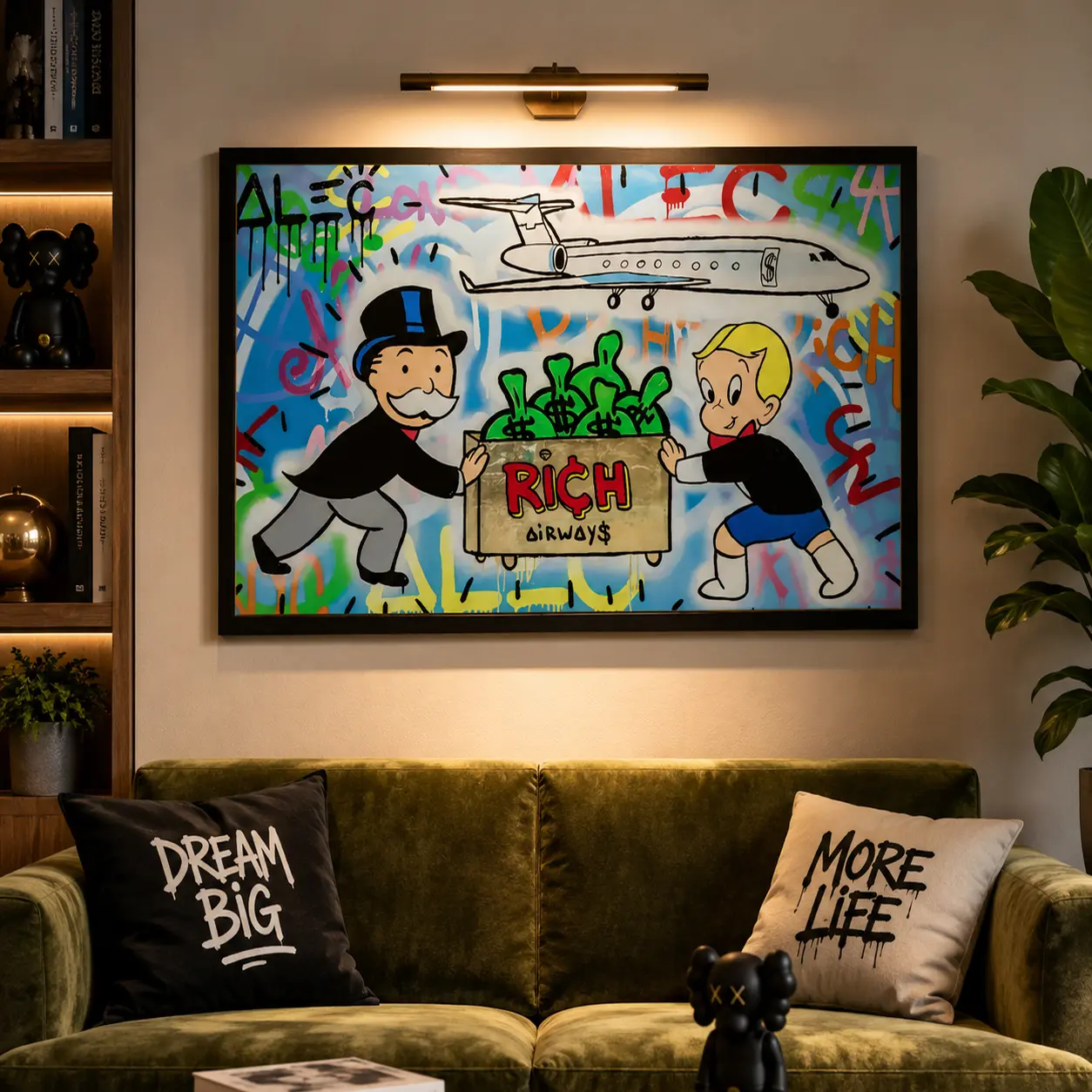 Money Quote Poster, Funny Money-Themed Decor, Modern Money Art Decor For Office Home Bedroom Living Room, Perfect Gift for Entrepreneurs