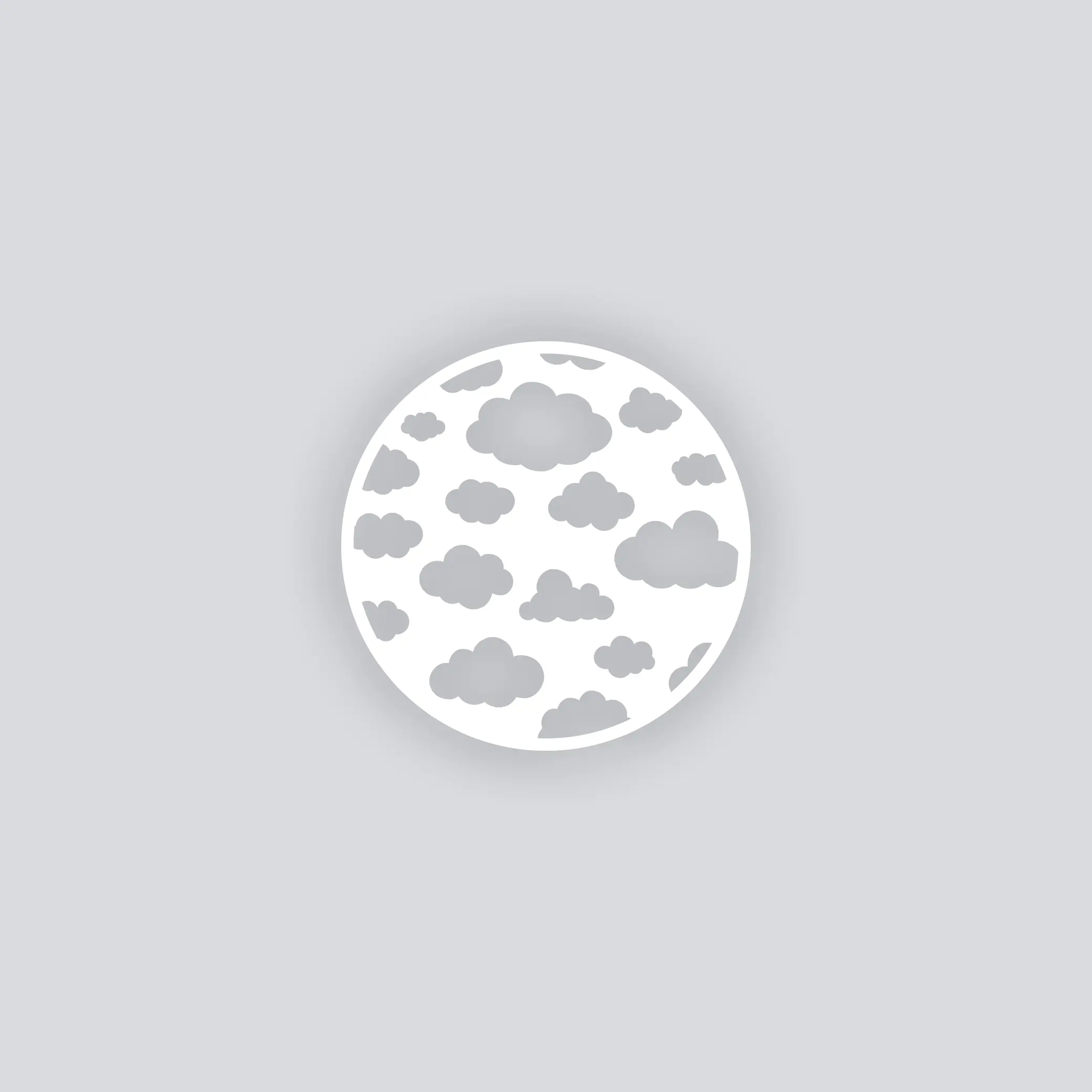 Cotton Clouds Circle Clay Stencil