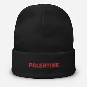Embroidered Beanie , Palestine Beanie .