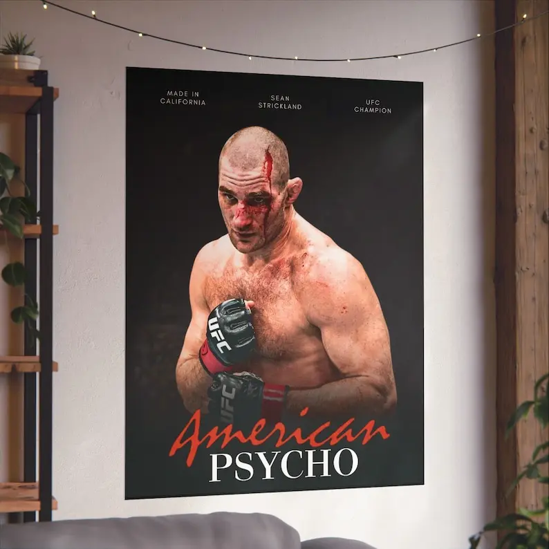 Sean Strickland, Poster, UFC Poster, Poster Ideas, Fighter Poster, Athlete Motivation, Wall Décor