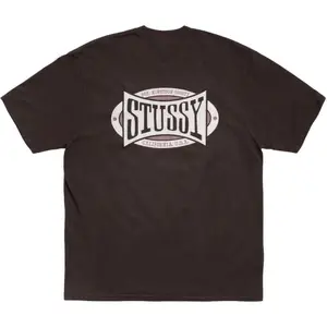 Stussy Champion Oval Pigment Dyed T-Shirt Faded Black