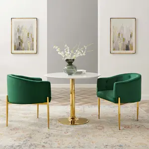 Modway Savour Tufted Performance Velvet Accent Chairs - Set of 2 in Emerald