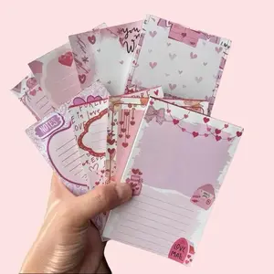 Valentines Notepad: Valentines Style/ Homemade Stationery, 50 Pages (3.5” x 5.5”)