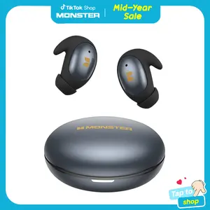 Monster Bluetooth Wireless Earbuds Sleep Earphones, Bluetooth 6.0, Comfort for Side Sleepers, 165H Playtime, Noise-Canceling Earphones, Invisible Flat-Head Suitable for Travel and Side Sleepers - SummerWins - DealsForYouDays