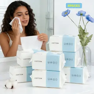 1/2/4 Packs Disposable Face Towels, Soft Cotton Facial Dry Wipes, Multi-Purpose for Skincare, Makeup Remover, Face Wipes & Cleansing