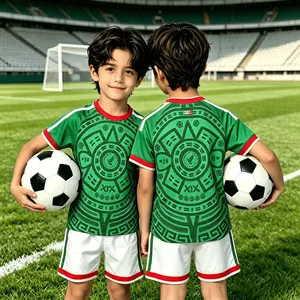 2026 Kids' Short-Sleeve and Shorts Soccer Kit Set – Casual Soccer Jersey
