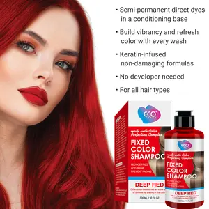 [New Color Fixing Shampoo]ECO FINEST Hair Dye Shampoo Color Protecting Shampoo Dark 300ml/10 oz For Blonde, Silver & Grey Hair - Conditioner Haircare