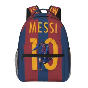 Lightweight Soccer2026 Backpack Lovely Cartoon 2026 World Football Travel Casual Laptop Backpack Hiking Daypack Featuring Argentine Player Design for Birthdays