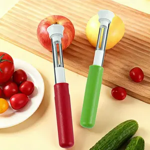 Apple Corer and Peeler, Fruit Core Removal Tool, Stainless Steel Seed Remover for Apples, Pears, Bell Peppers, Cakes, and More – Kitchen Gadget for Fruits and Vegetables