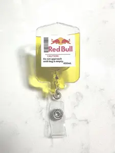 Red Bull IV Bag Badge Reel: Funny Caffeine Lover Gift