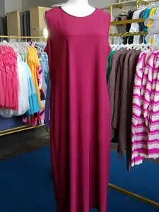 [plus] Solid Maroon Midi Dress