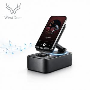 Westdeer Wireless Bluetooth Speaker, 5-in-1 Phone Stand, Volume Amplifier, Phone & Tablet Holder, USB Emergency Rechargeable (3000mAh) Portable Power Bank, Colorful Rotating Foldable Design, Unisex Gift,Perfect Gift