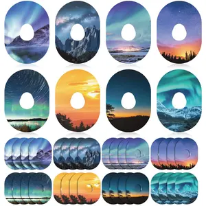 32 Pack Adhesive Patches Compatible With Dexcom G7  Cgm Views Tape Stickers Sensor Covers Waterproof Proof Flexible Breathable Pre-cut Overpatch Sticker