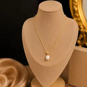 Women's Stainless Steel Gold Heart Necklace - Minimalist Cuban Chain Jewelry, Waterproof Non-Tarnish Gift For Her