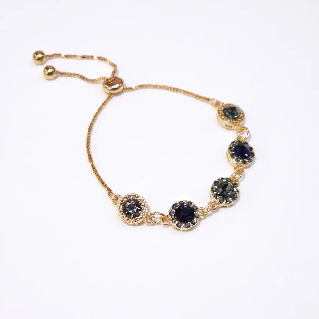Celestial Twilight Halo Slider Bracelet | Adjustable CZ Bracelet