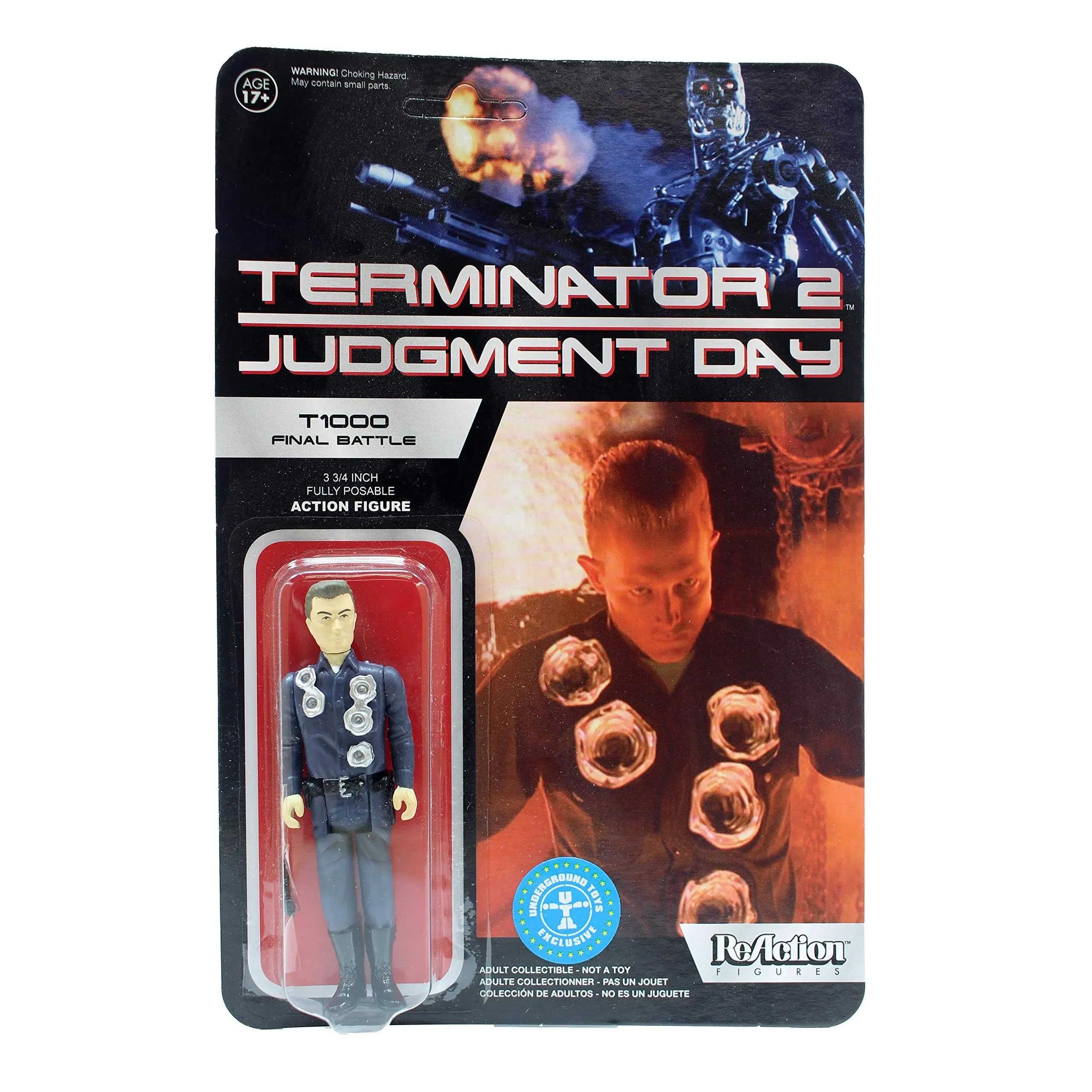 Funko Action Figures - Terminator 2 The Terminator Judgment Day ReAction T-1000 Final Battle Exclusive 3 3/4" Action Figure
