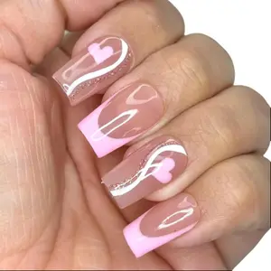 Pretty in pink press on Nails High Gloss Long-lasting