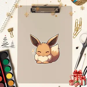 Poke Poke Eevee Sticker | Vinyl waterproof sticker | Gift for Game lovers for Tumble, Car