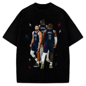 [Sale Up To 30%] Stephen Curry Lebron James Kevin Durant BIG 3 USA World Champ GraphicT-Shirt