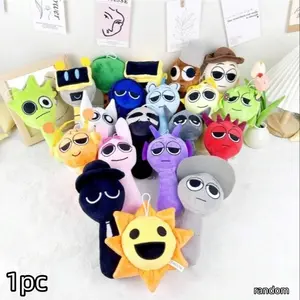 Colorful Plush Toy Decoration, Rich Expression Poly Fiber Doll, Perfect Game Character Gift, Festival Present, 1 Piece Rhythm Box