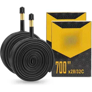 2 700x23C/25C 700x28C/32C Bike Tubes, 48mm FV Presta Valve, 700C Bike Tire Tube for Road Bike schrader