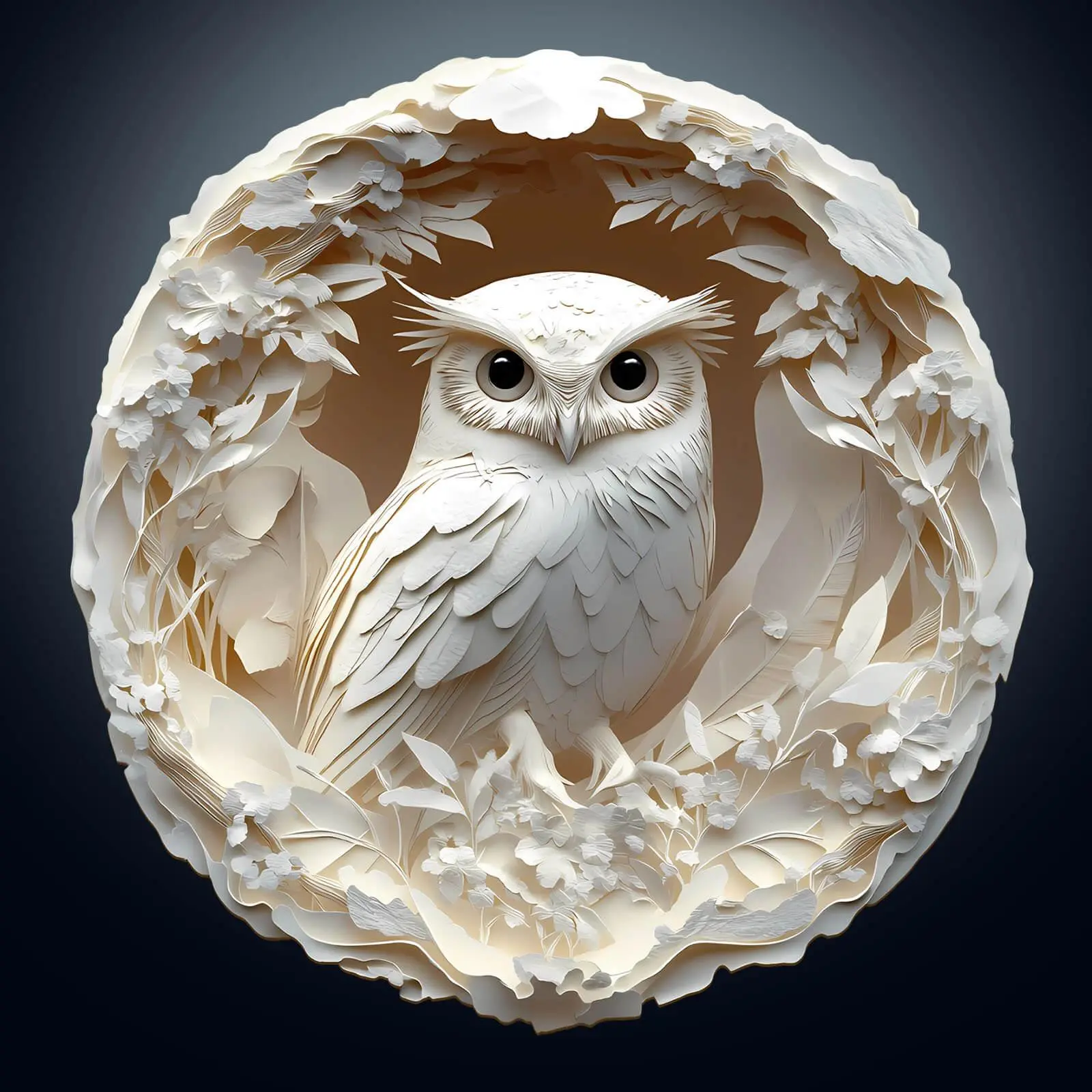 Paper Carved Owl Wooden Jigsaw Puzzle for Adults and Kids Unique Shape Animal Wood Puzzles Challenging Puzzle, Family Game Creative Gifts，Laser-Cut Durable HDF Wood Puzzle Crafts