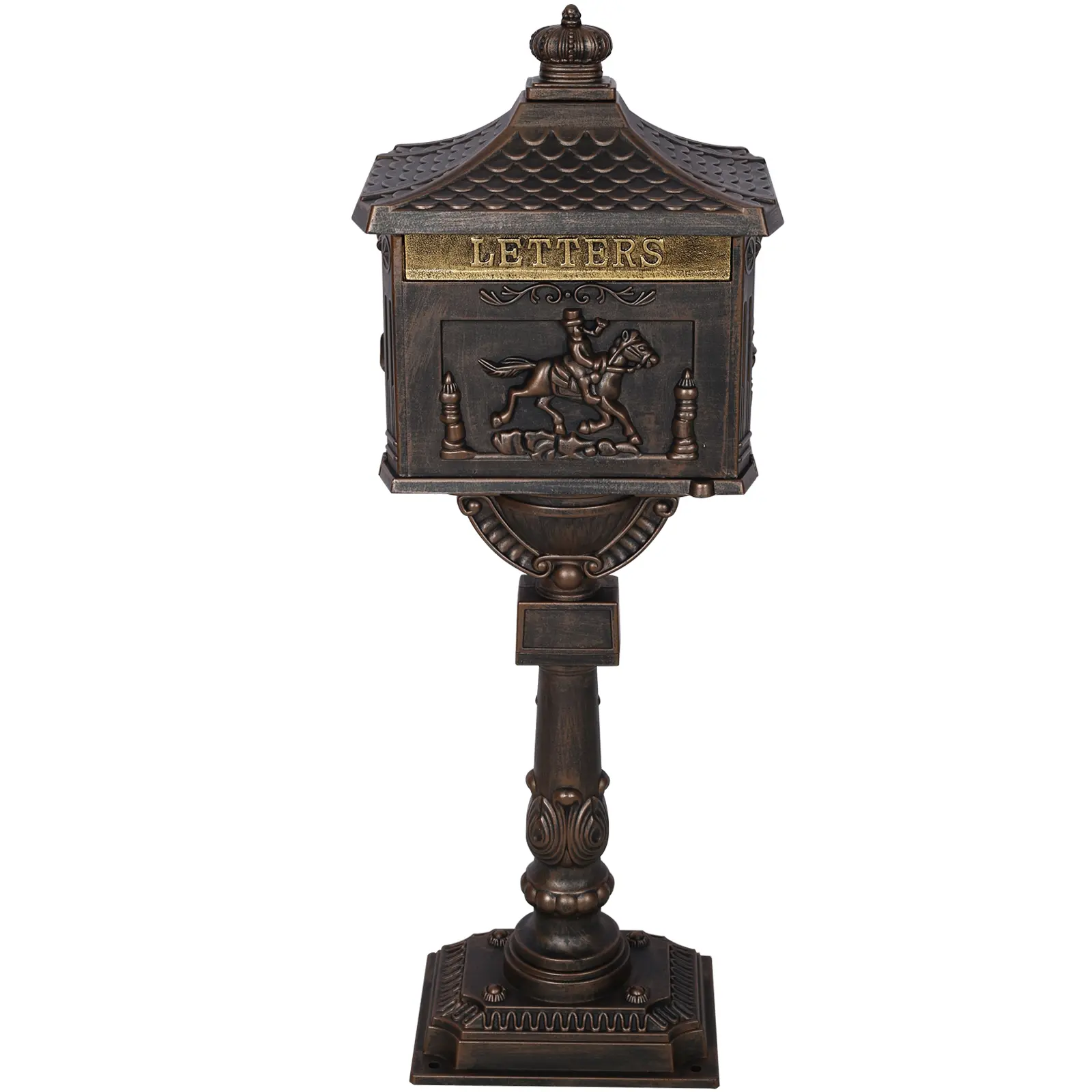 【Luxury Bronze Mailbox】Cast Aluminum Postal Box – Heavy Duty & Weatherproof for Home & Villa