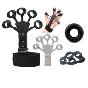 2026 bestselling set: silicone finger grip strengthener/trainer for strength training and stretching; finger flexor/extensor trainer