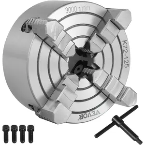 VEVOR K72-125 Lathe Chuck 5 Inch 4-Jaw,Lathe Chuck Independent Reversible Jaw,Metal Lathe Chuck Turning Machine Accessories,for Lathes Machine - Amazon.com