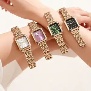 Watches for Women Wrist Watches Steel Strap Womens Watch Casual Fashion Simple Square Quartz Wristwatch