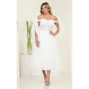 Kentucky Derby Dress Race Outfit in White By May Queen MQ2089