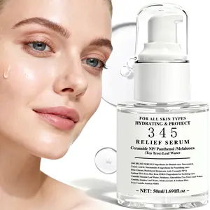 345 Relief Serum with Tea Tree, Niacinamide & Ceramide NP - Soothes Acne - Prone Skin & Improves Uneven Tone - Hydrates & Refines Texture - 50ml