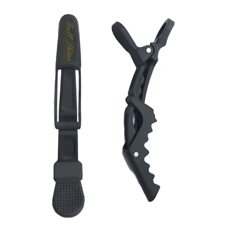 Full Shine Crocodile-clip for Hair Extensions - Salon-Grade Plastic Clips with Spring-Loaded Hinge & Gentle Serrated Edges for Secure Grip and Tangle-Free Use