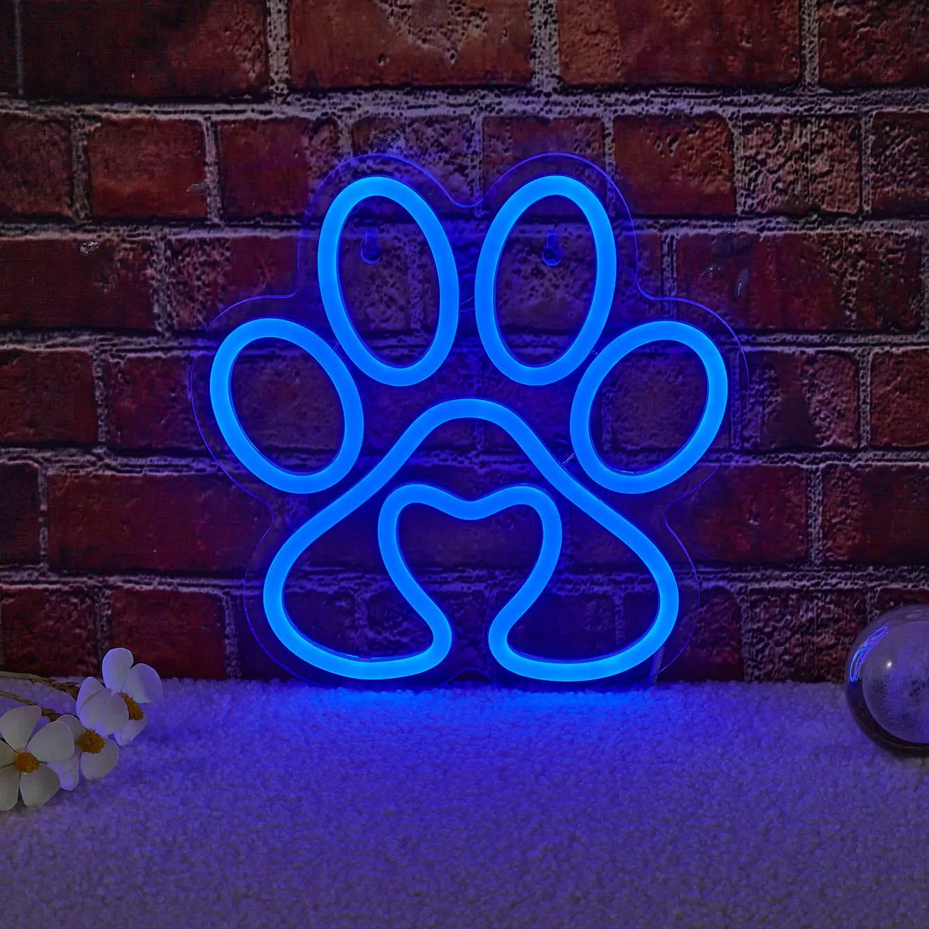 Creative Paw Shaped Neon Sign, USB Powered Neon Light, Led Neon Lights, Decorative Neon Sign for Home Party Game Room, Home Decor, Room Decor, Led Lighted, Led Lit, Led Decoration, Cool Lights